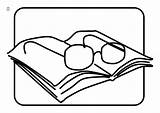 Gafas Lesebrille Leesbril Leggere Kleurplaat Malvorlage Occhialini Imágenes Ausmalbild sketch template