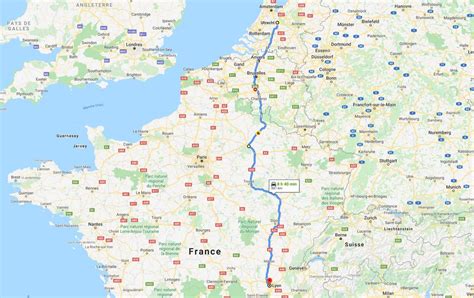 beste route naar frankrijk