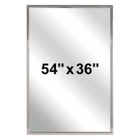 bradley   commercial restroom mirror angle frame      stainless steel