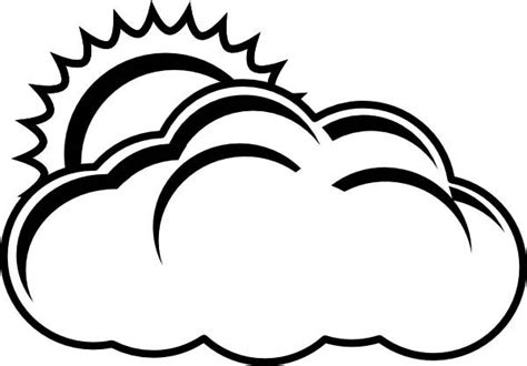 coloring pages clouds clipart