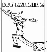 Coloring Ice Dancing Winter Book Coloringpagebook sketch template