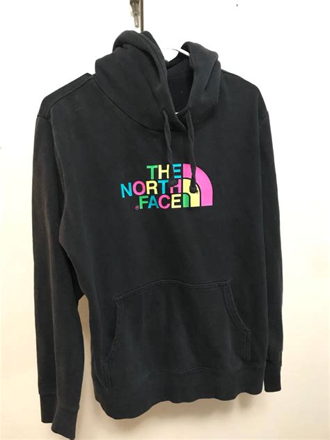 north face rainbow logo hoodie grailed