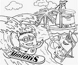Coloring Minion Pages Minions Summer Choose Board sketch template