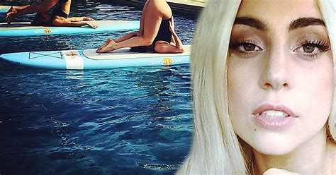 Lady Gaga Flashes Her Bum As She Shows Off Her Impressive Yoga