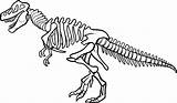Dinosaur Skeleton Coloring Drawing Pages Draw Kids Realistic Allosaurus Dinosaurs Dino Clipart Animal Bones Trex Step Rex Skelet Fossils Printable sketch template