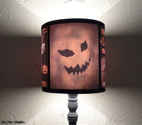 Evil Pumpkin Lamp Shade Halloween Decor Jack O Lantern