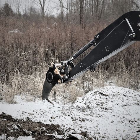 frost ripper  mini excavator  quickly  icy roads