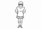 Coloring Velma Pages Scooby Doo Cartoon sketch template