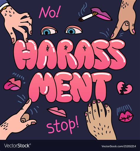 Sexual Harassment Concept With The Royalty Free Vector Image