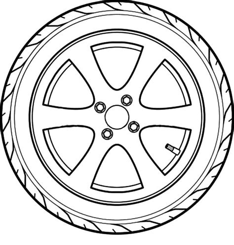 car tire outline coloring pages  place  color