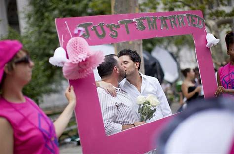 same sex marriages begin in new york sfgate