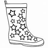 Boot Wellington Colouring Outline Template Stencil Old Boots Coloring Rain Wellies Printable Pages Kids Clipartbest sketch template