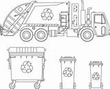 Garbage Truck Coloring Pages Dumpsters Types Different sketch template