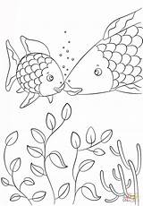 Fish Rainbow Coloring Small Pages Speaks Drawing Printable Cartoon sketch template