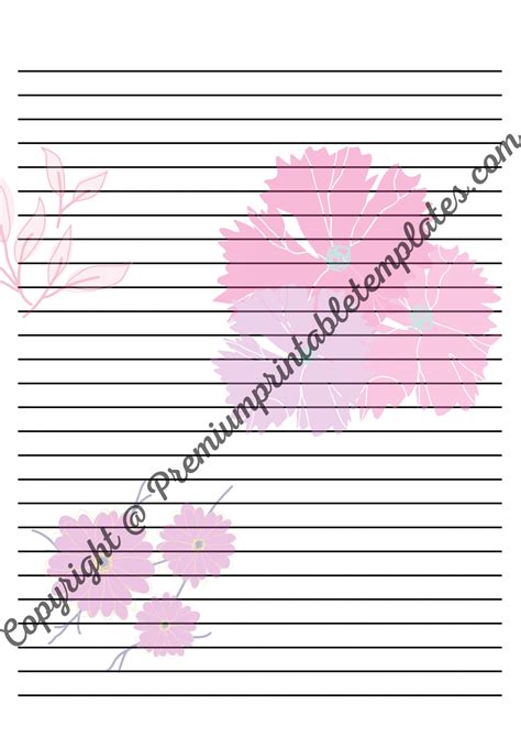 printable lined paper template editable