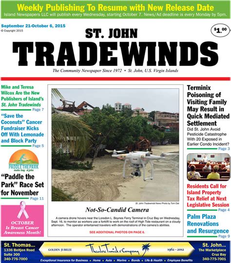 current issue st john tradewinds news