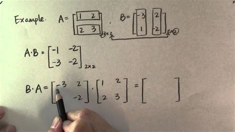 How To Multiply Two Matrices Is Ab Ba For Matrices Example 1 Youtube