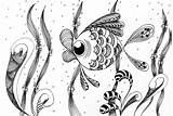Coloring Pages Fish Zen Zentangle Choose Board Color Stress Anti Zendoodle sketch template