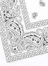 Bandana Print Drawing Coloring Sketch Pages Template Drawings sketch template