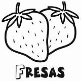 Fresas Frutas sketch template