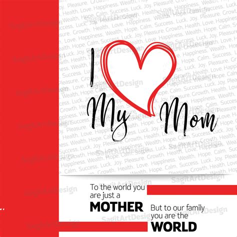 love  mom printable card instant   mom card etsy
