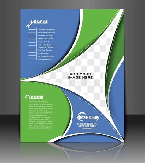 call center flyer stock vector illustration  design