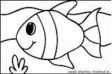Fish Coloring Pages Mosaic Treehut Sea Life Template Simple Patterns Clipart Drawing Large sketch template