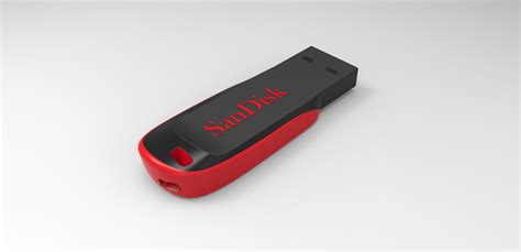 sandisk cruzer blade gb usb stick   model sldprt sldasm slddrw ige igs iges cgtradercom