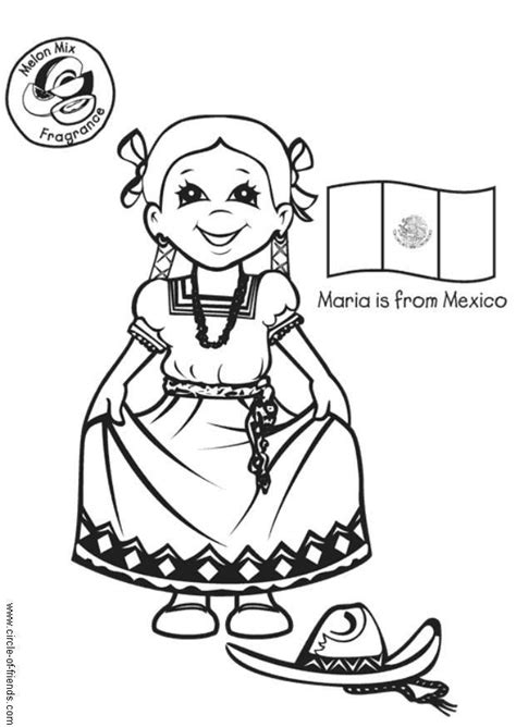 coloring page maria  mexico  printable coloring pages img