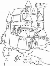 Castle Coloring Pages Kids sketch template