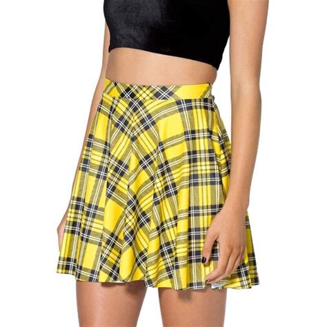 Woman Casual Yellow Plaids Skirts Female Pleated Checkered School