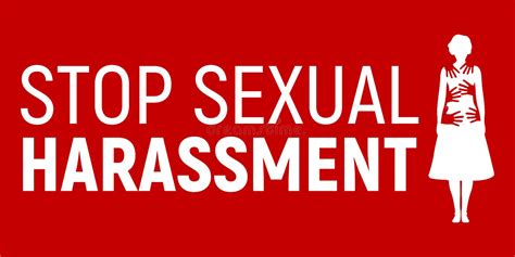 stop sexual harassment banner gender equality label and logo stock