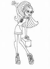 Yelps Ghoulia Coloring Monster High Getdrawings Pages sketch template