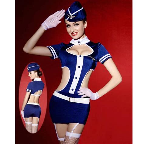 airline stewardess uniform women sexy lingerie cosplay halloween