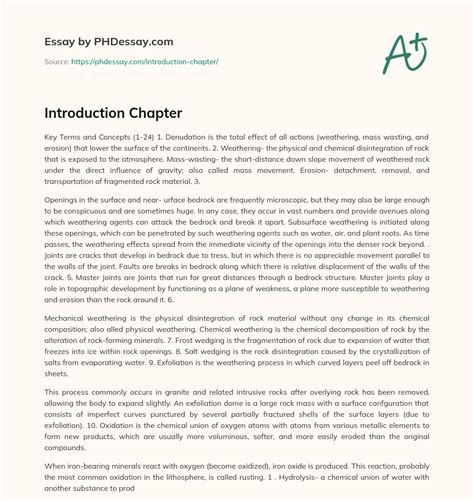 introduction chapter phdessaycom