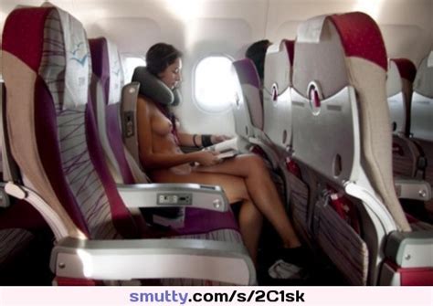 Flashing Tits Airplane Plane Public