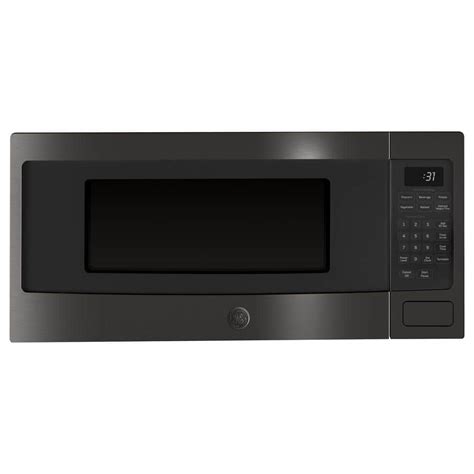 Ge Profile 1 1 Cu Ft Countertop Microwave In Black Stainless Steel