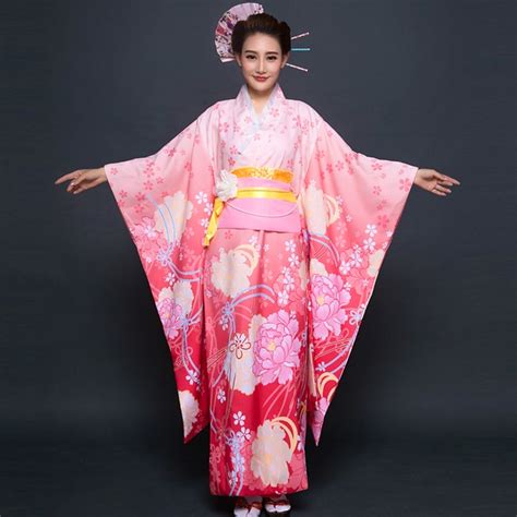 2018 Autumn Traditional Japanese Kimonos Japanese Silk Robes Yukata