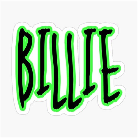 billie eilish sticker  lilcocostickers billie eilish billie lettering