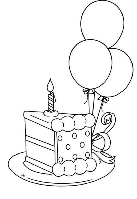 birthday cake pieces coloring pages happy birthday coloring pages