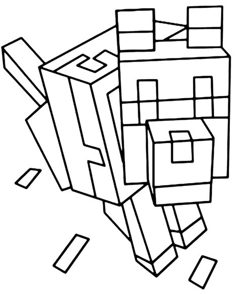dog  minecraft coloring page topcoloringpagesnet