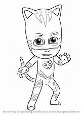 Pj Masks Catboy Draw Drawing Coloring Pages Step Max Sketch Drawingtutorials101 Mask Kids Learn Tutorial Para Da Color Colorir Pintar sketch template