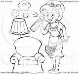 Dusting Clipart Maid Lineart Cleanser Spraying Illustration Visekart Royalty Graphic Vector 2021 Clip sketch template