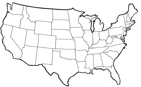large printable blank united states map printable  maps large