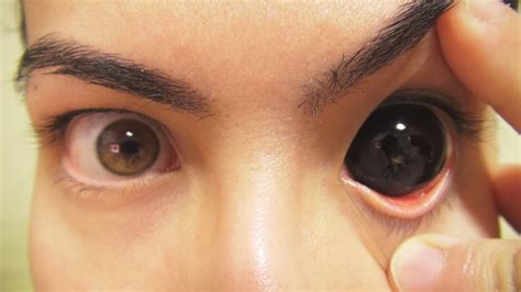 insert  remove black sclera contact lenses fxeyes youtube