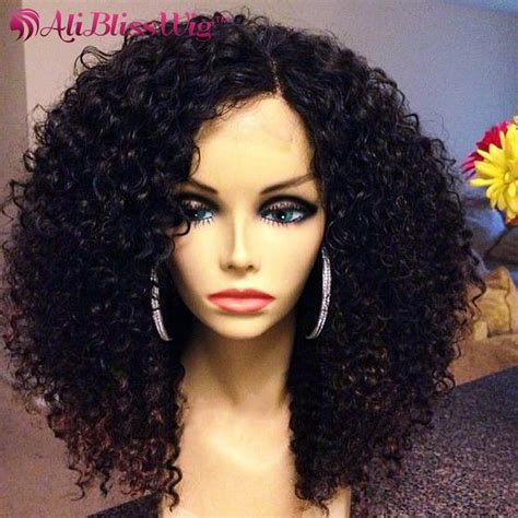 buy affordable human curly lace front wigs  black