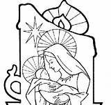 Mother Mary Coloring Pages Christmas Kids Color Printable Jesus Sheet Choose Board Nativity Glass sketch template