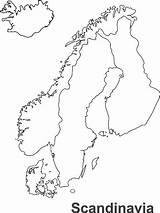 Nordic Countries Vector Map Scandinavia Illustrations Similar Clip sketch template