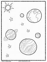 Coloring Pages Space Outer Solar System Crayon Sheets sketch template