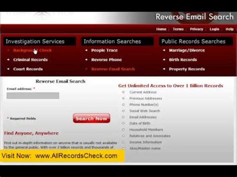 instant reverse email lookup  youtube
